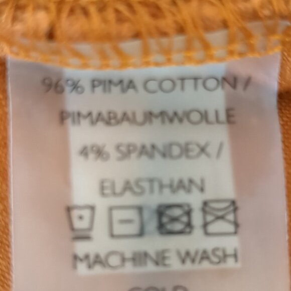 Peruvian Connection Cyprus Pima Cotton Faux Wrap 3/4 Sleeve Top Autumn Fall - Picture 7 of 8